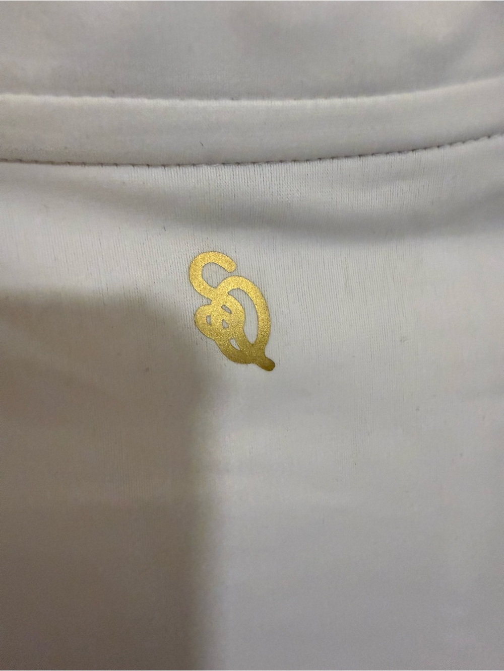 Smith & Quinn White Sleeveless Zip-Front Tank with Tan Trim - Picture 5 of 7